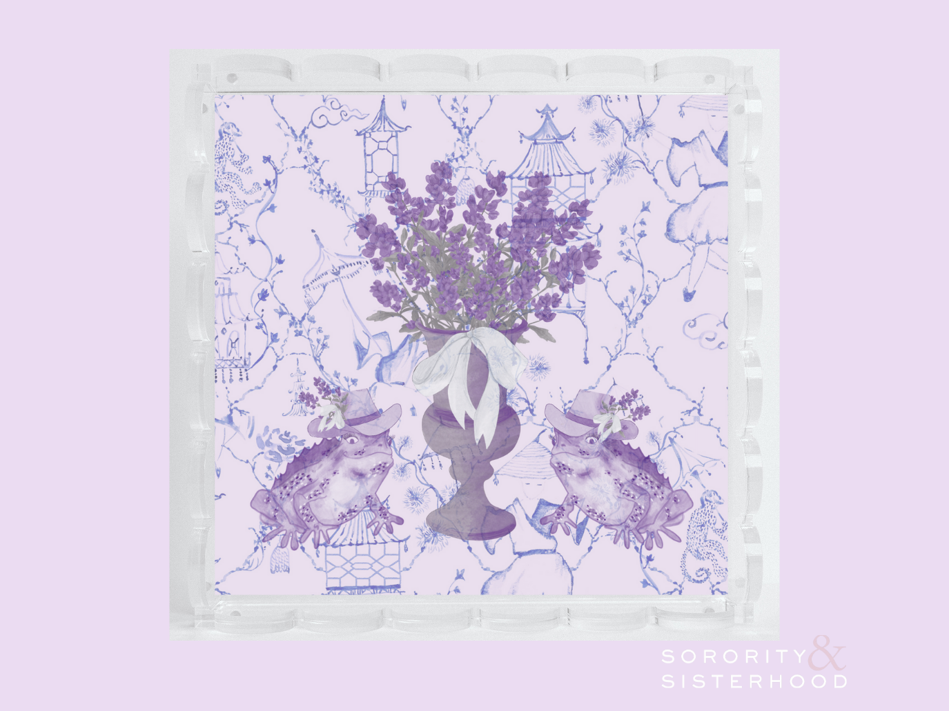 Purple Acrylic Scalloped Tray