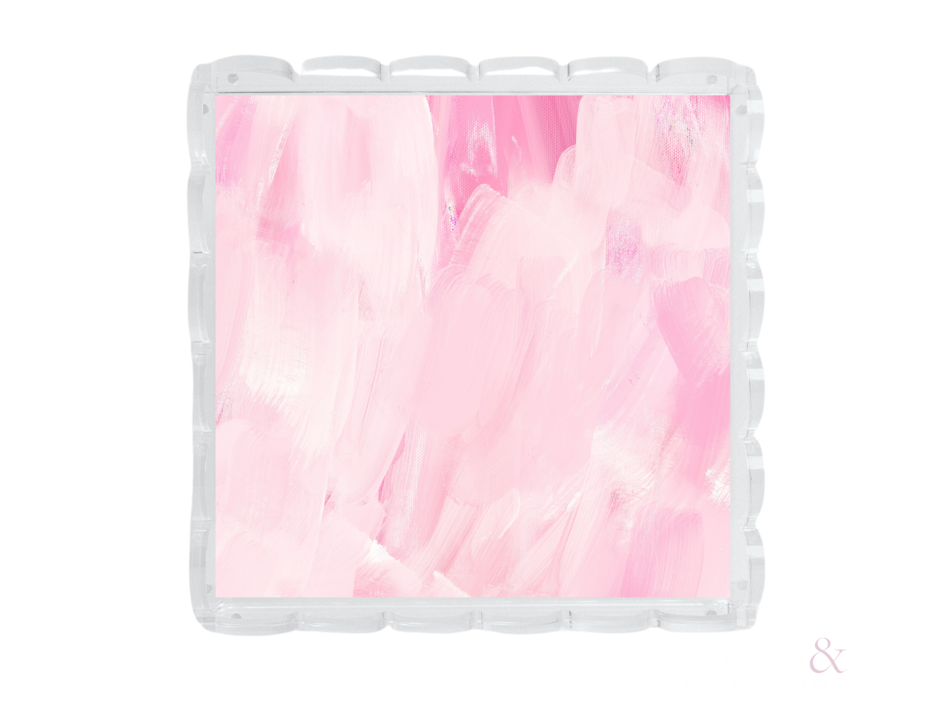 Phi Mu Scalloped Tray