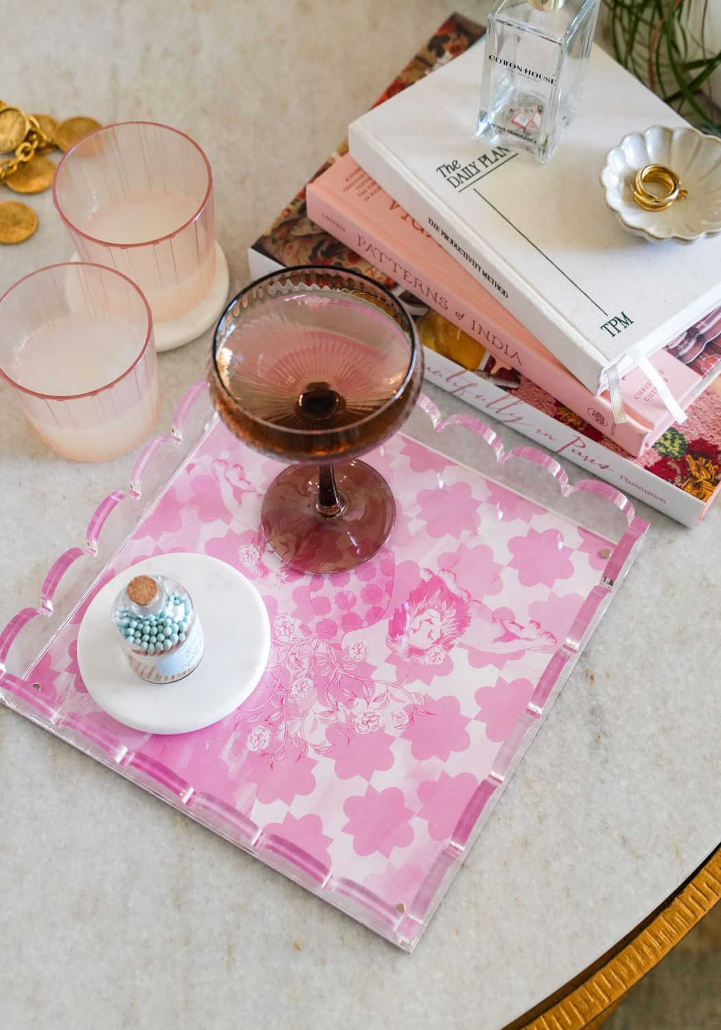 Phi Mu Scalloped Tray