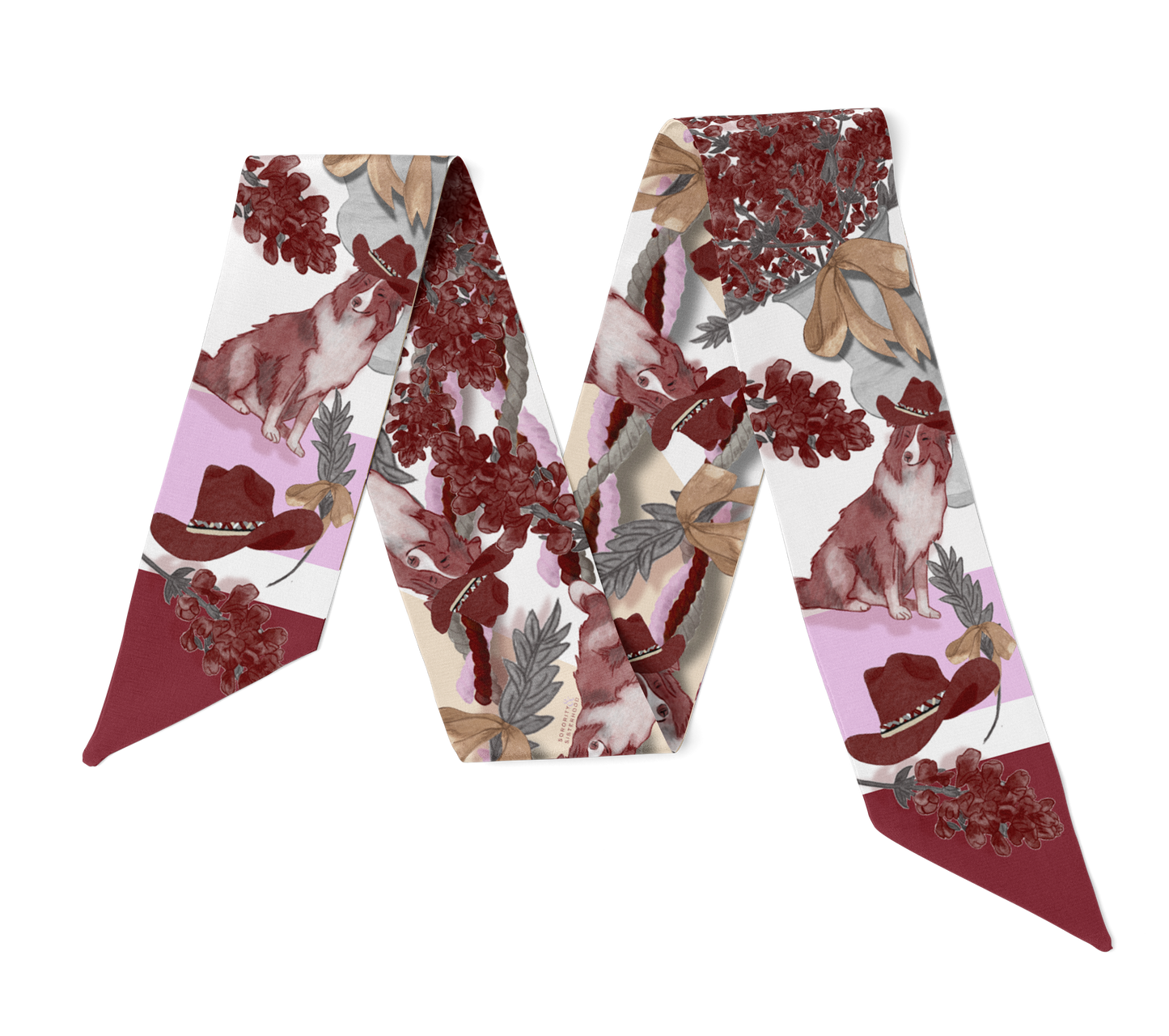 Maroon & White Heirloom Scarflette™
