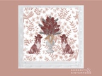 Maroon & White Acrylic Scalloped Tray