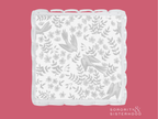 Crimson & White Acrylic Scalloped Tray