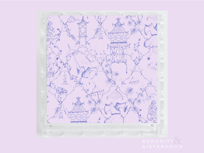 Purple Acrylic Scalloped Tray