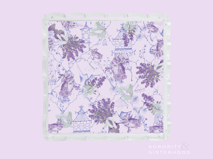 Purple Acrylic Scalloped Tray