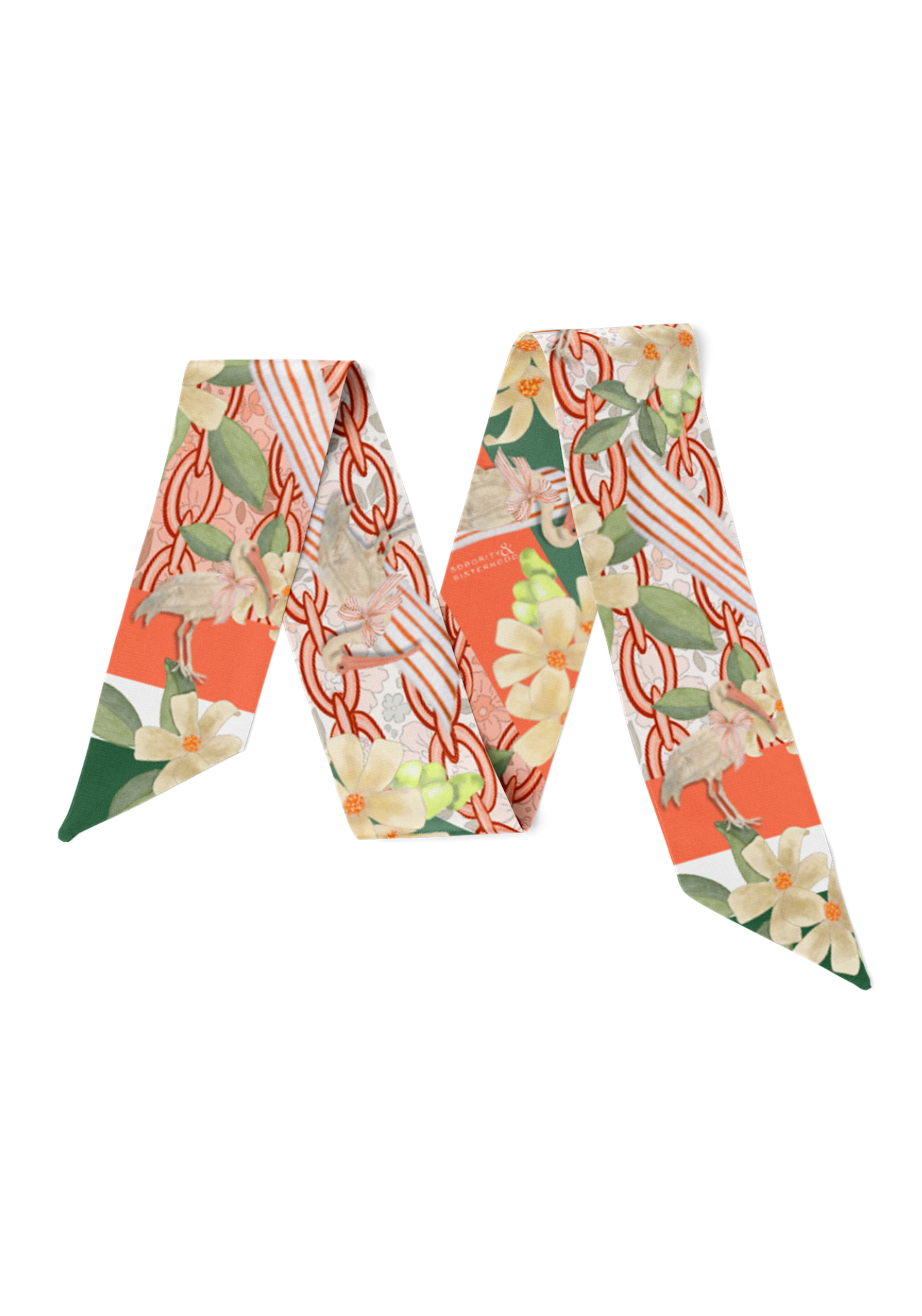 Orange & Dark Green Heirloom Scarflette™