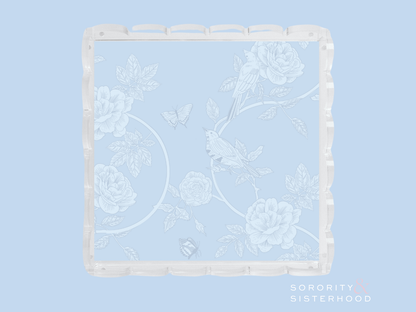 Tulane Acrylic Scalloped Tray