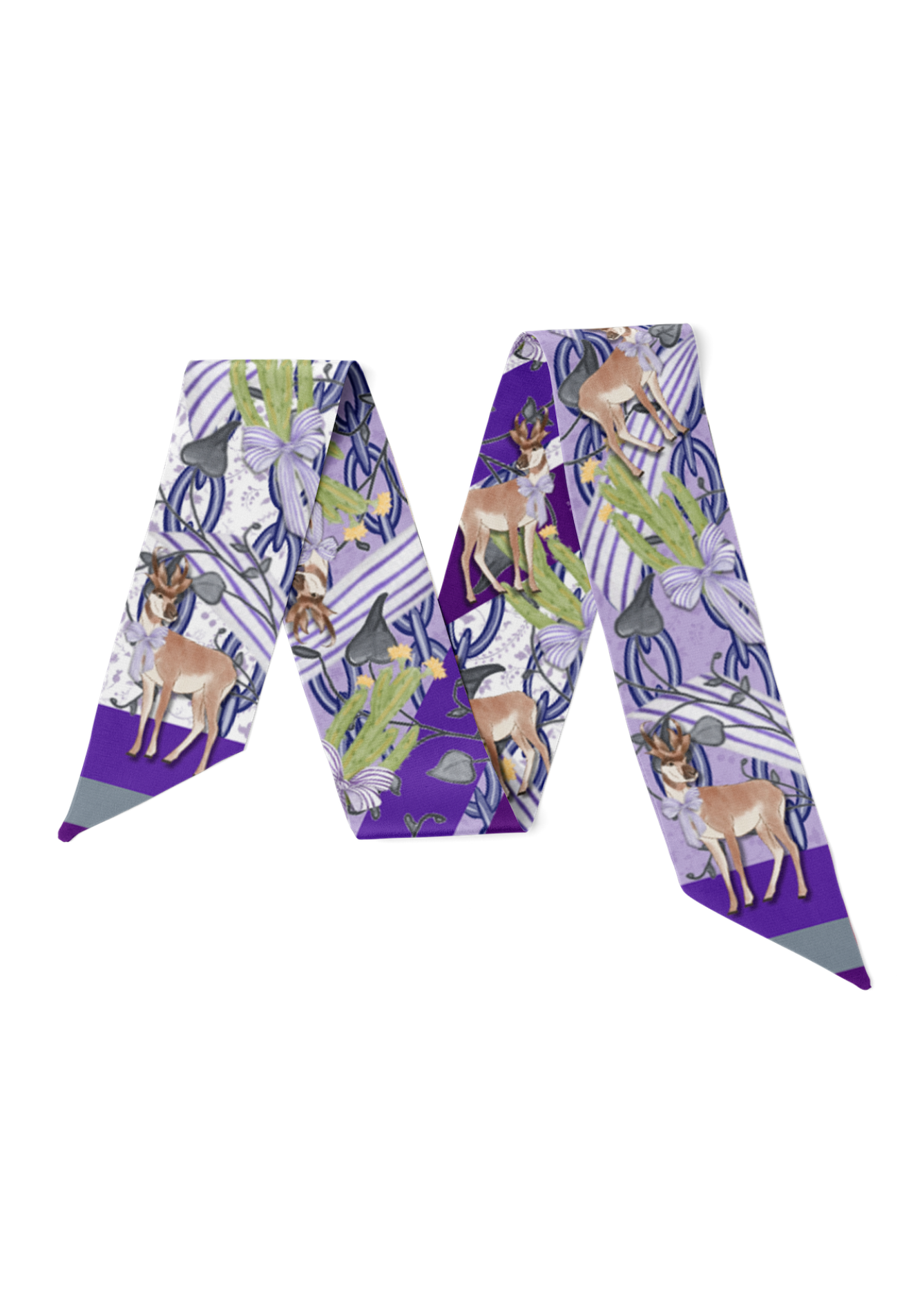 Royal Purple & White Heirloom Scarflette™