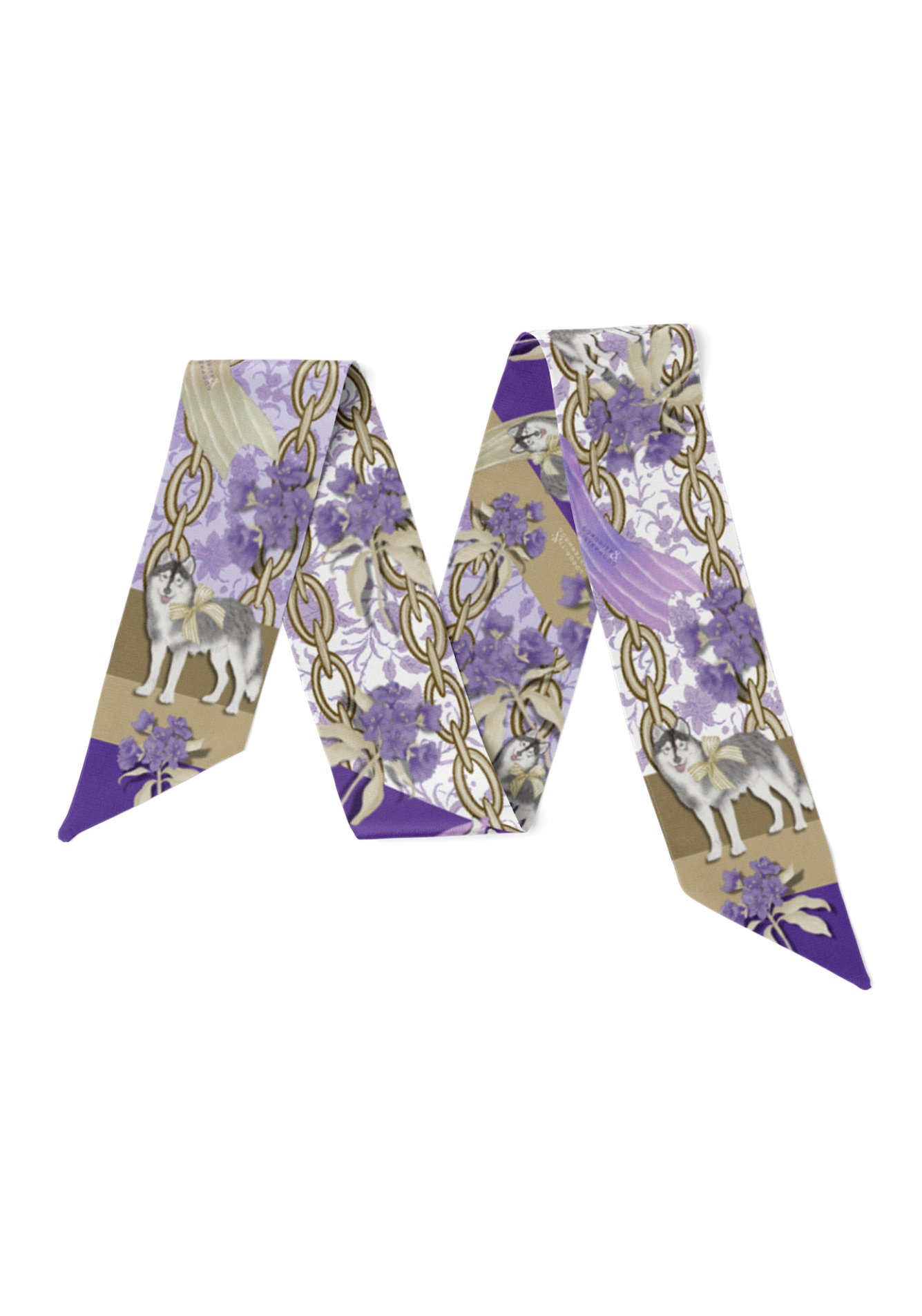 Metallic & Purple Heirloom Scarflette™