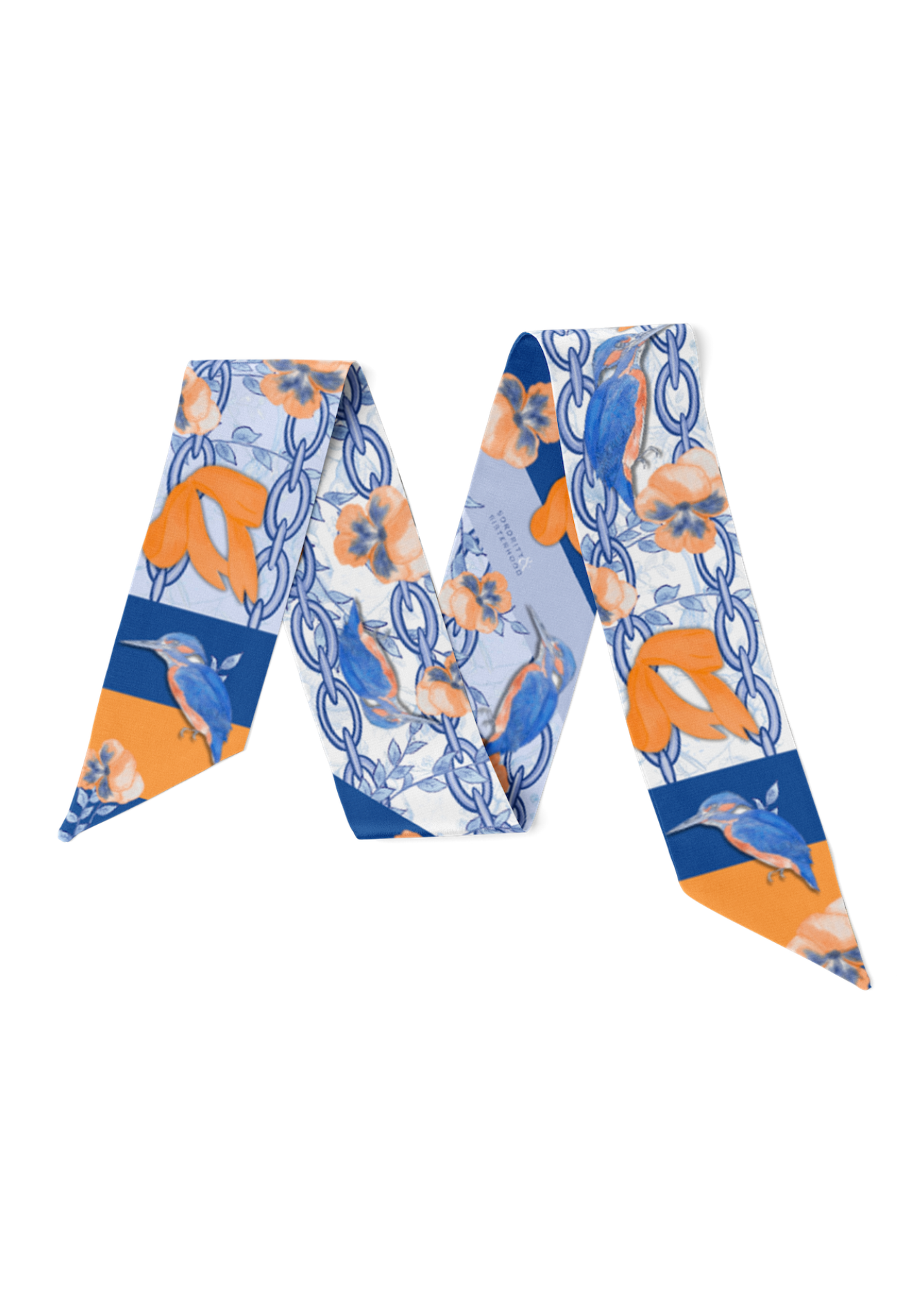 Cobalt & Orange Heirloom Scarflette™