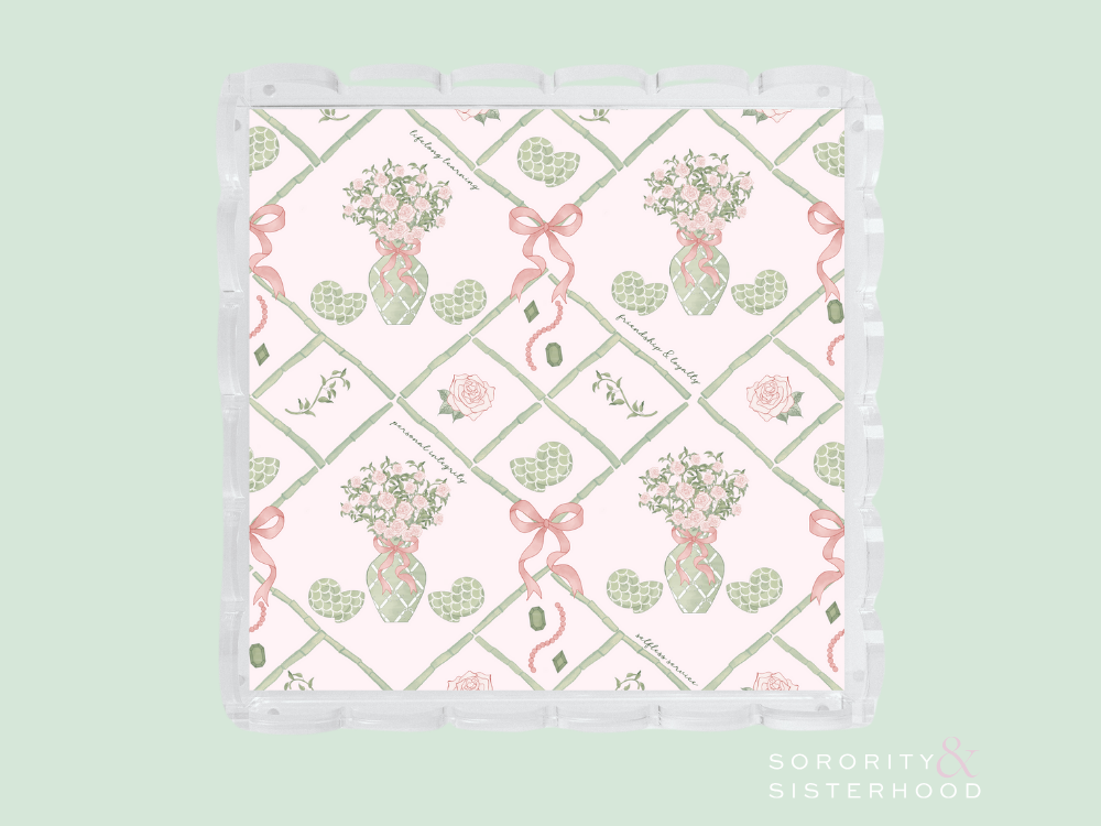 Kappa Delta Acrylic Scalloped Tray