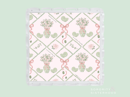 Kappa Delta Acrylic Scalloped Tray