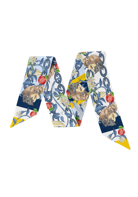 Dark Blue & Yellow Heirloom Scarflette™