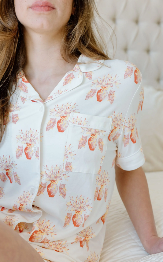 Chi Omega Pajama Shorts Set