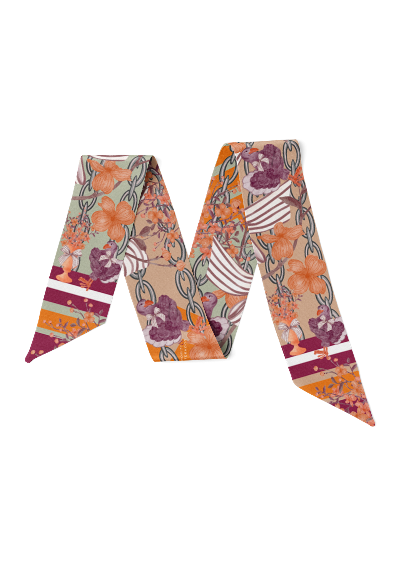 Burgundy & Orange Heirloom Scarflette™