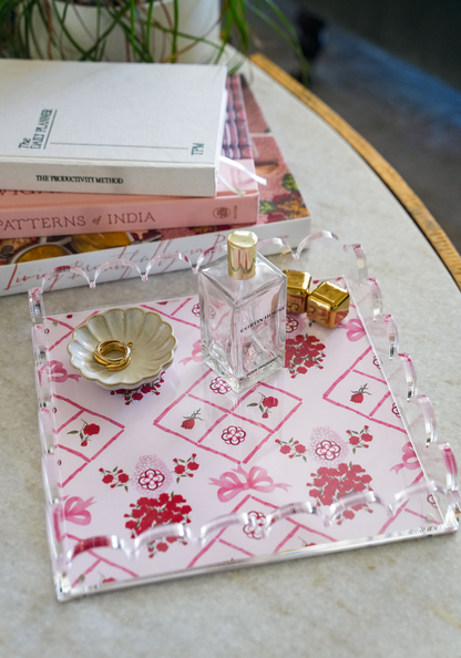 Alpha Omicron Pi Acrylic Scalloped Tray
