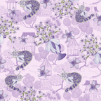 Grape & White Acrylic Scalloped Tray