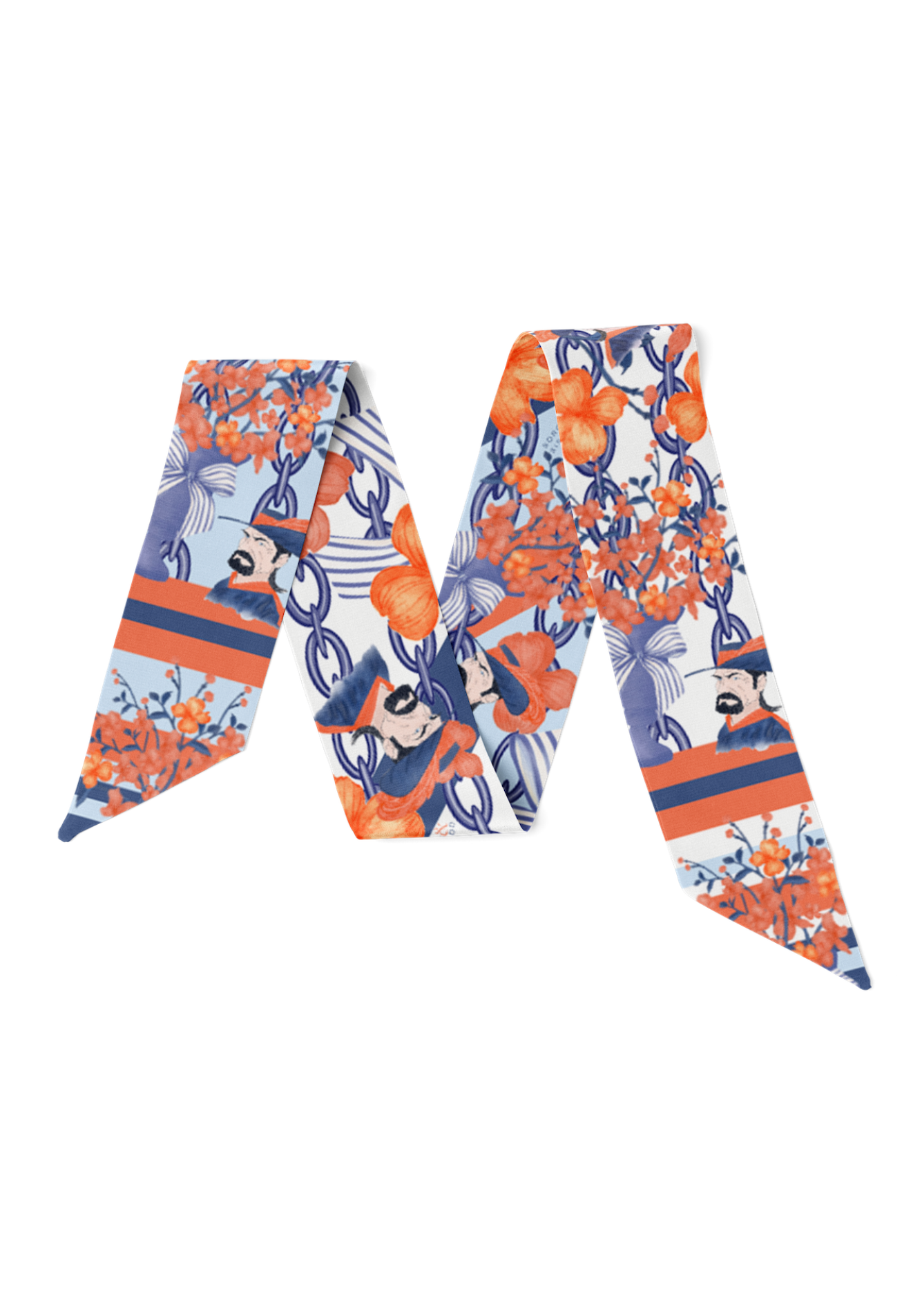 Midnight & Orange Heirloom Scarflette™