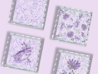 Purple Acrylic Scalloped Tray