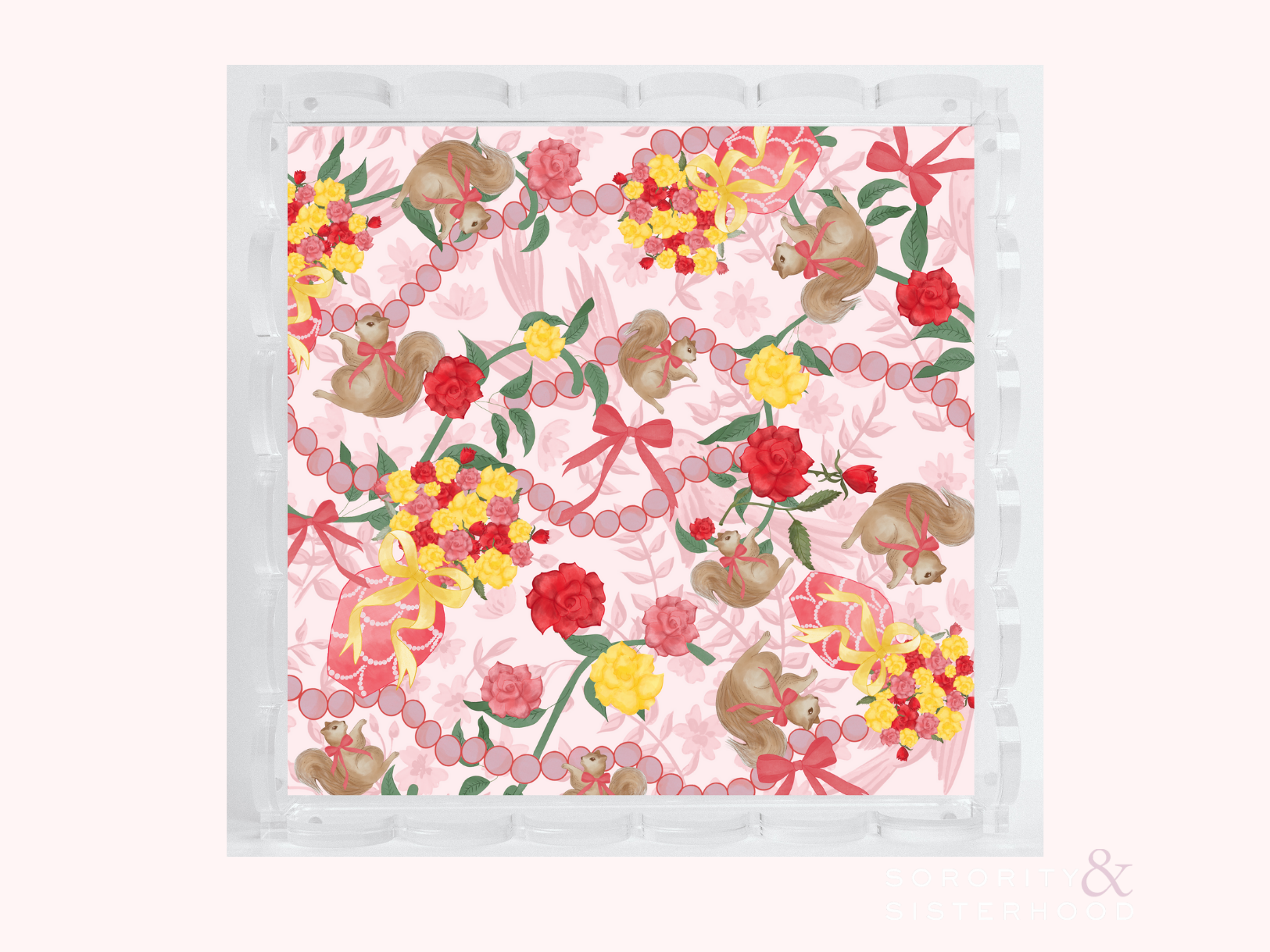 Alpha Gamma Delta Acrylic Scalloped Tray