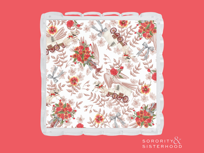 American Pioneer Acrylic Scalloped Tray