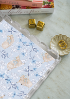 Blue & White Acrylic Scalloped Tray