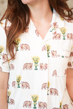 Heirloom Pajama Shorts Set - Green and Gold