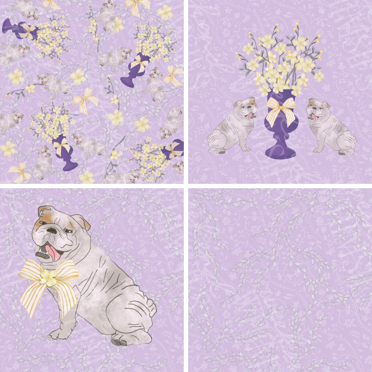 Amethyst & Gold Acrylic Scalloped Tray