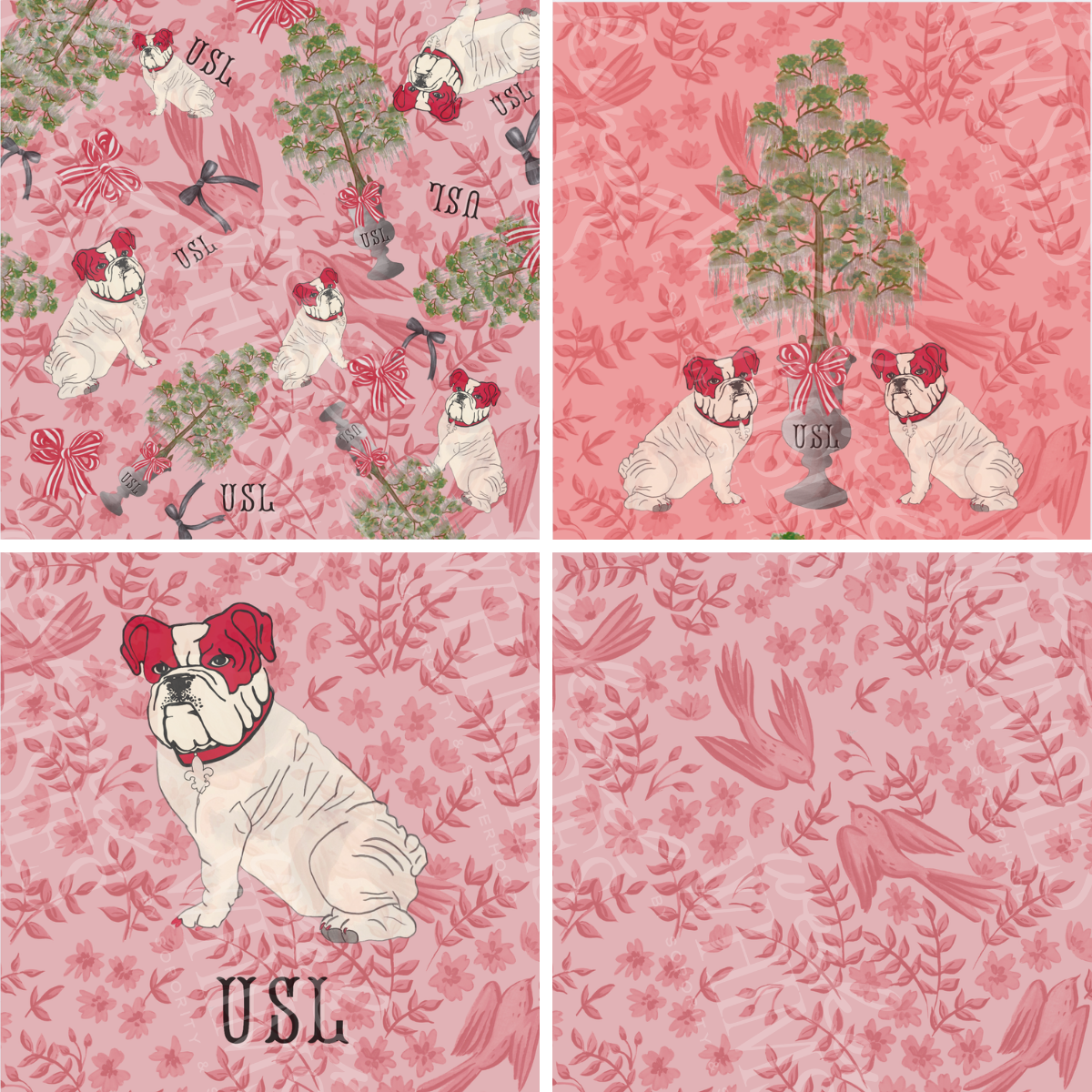 USL University of Louisiana Lafayette Scalloped Tray