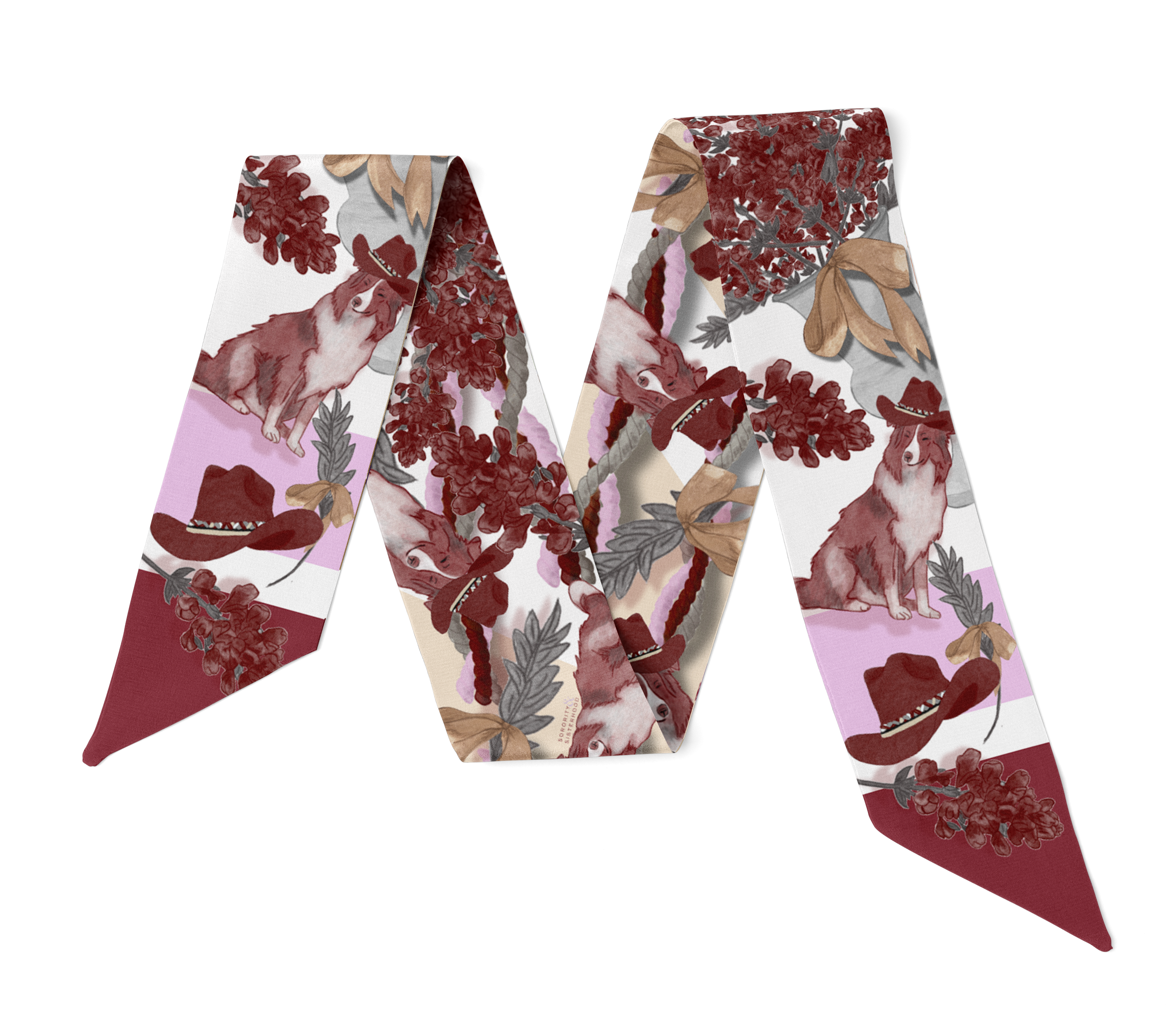 Maroon & White Heirloom Scarflette™
