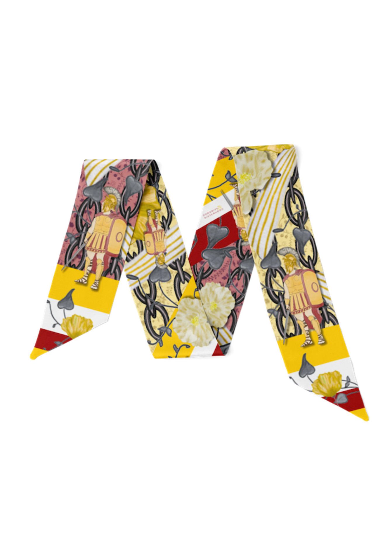 Vivid Red & Gold Heirloom Scarflette™
