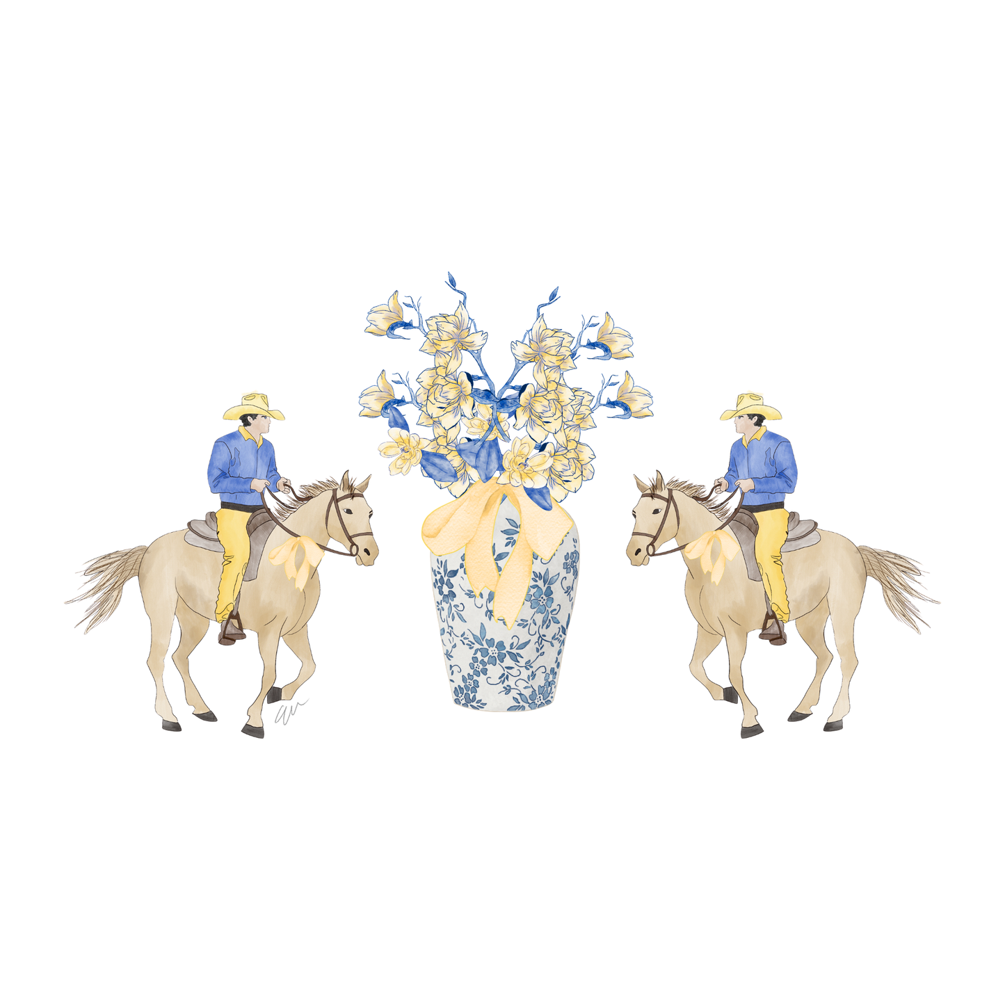 Heirloom Pajama Shorts Set - Yellow & Blue