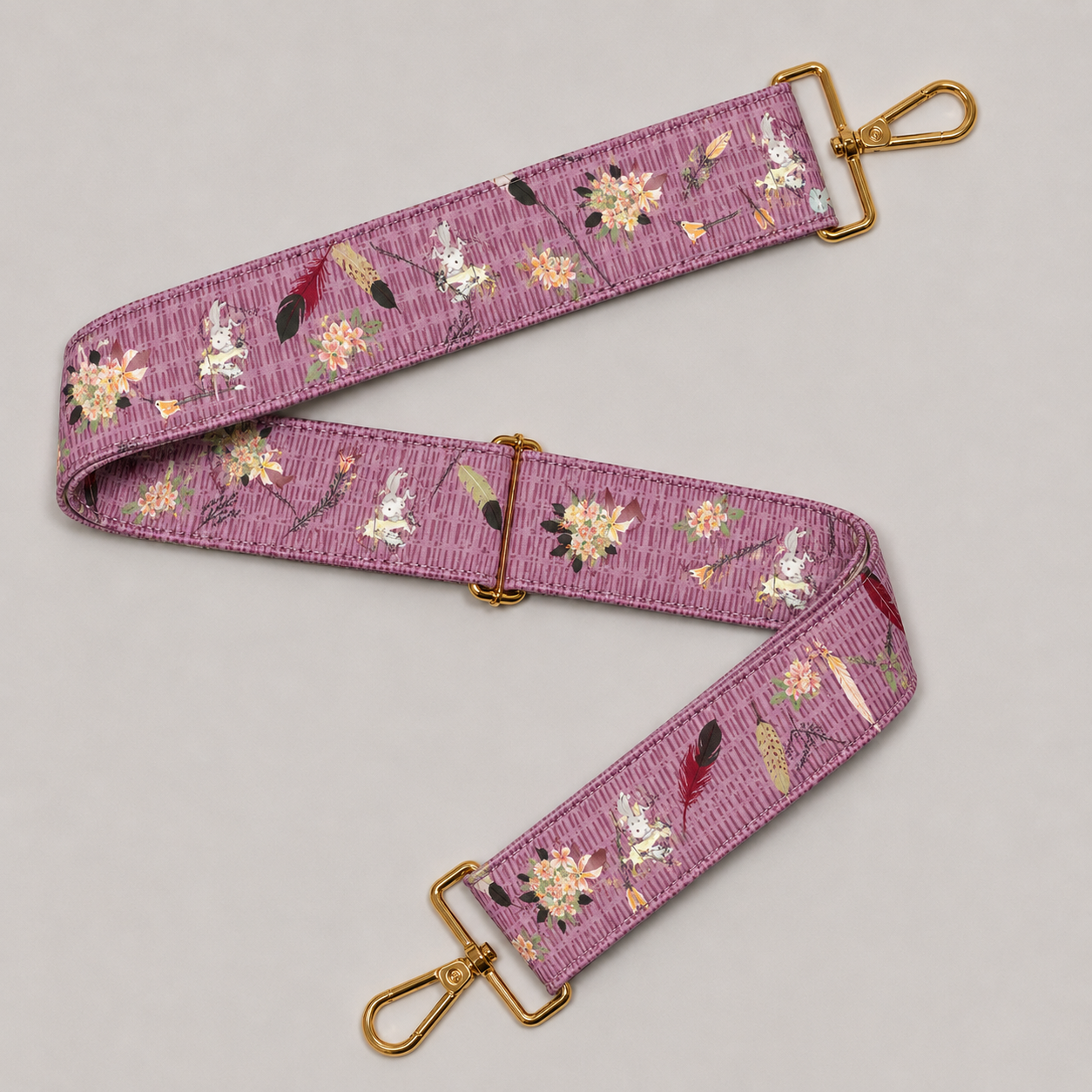 Garnet & Gold Silk Purse Strap