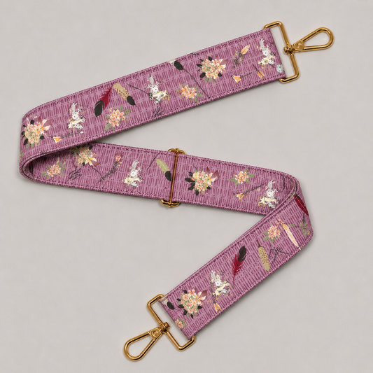Garnet & Gold Silk Purse Strap