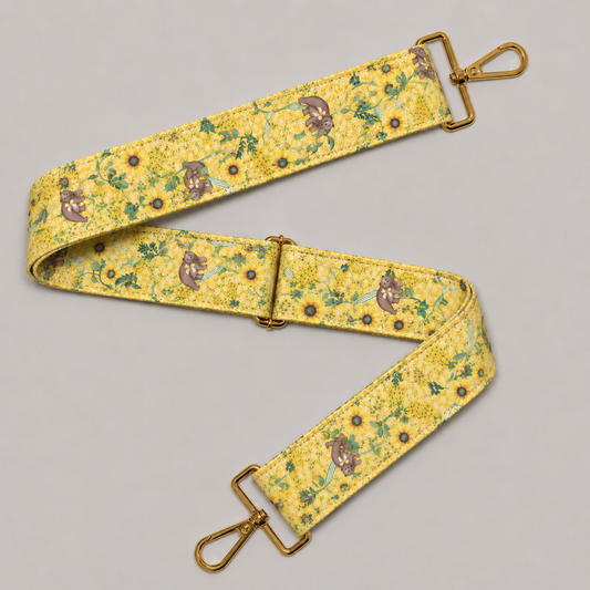 Green & Gold Silk Purse Strap