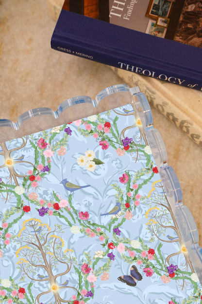 Mustard Seed Acrylic Scalloped Tray