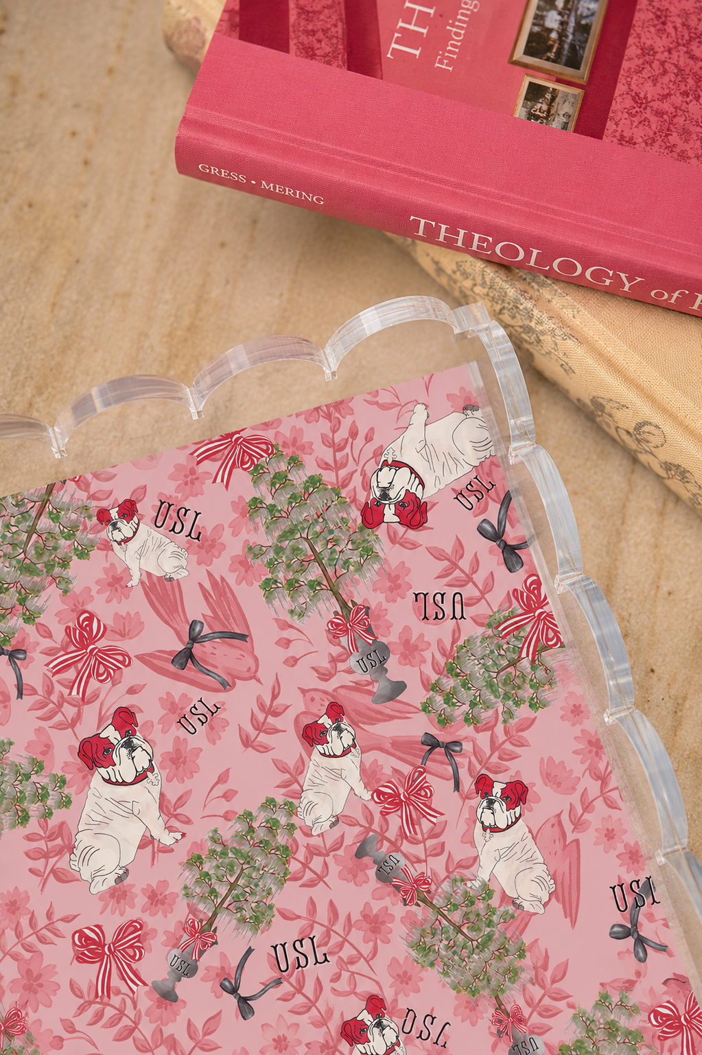 USL University of Louisiana Lafayette Scalloped Tray