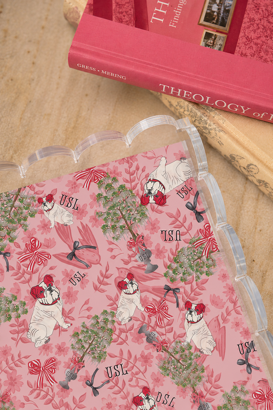 USL University of Louisiana Lafayette Scalloped Tray